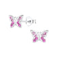 Sterling Silver Butterfly CZ Earrings - Melchior Jewellery 