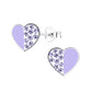 Children's Sterling Silver Crystal Heart Stud Earrings - Melchior Jewellery 