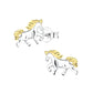 Children's Sterling Silver Horse Stud Earrings