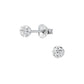 Children's Sterling Silver Crystal Ball Stud Earrings - Melchior Jewellery 