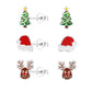 Children's Sterling Silver Christmas Holiday Stud Earrings Set of 3