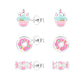 Children's 925 Silver Sweet Treats Stud Earrings – Set of 3 - Melchior Jewellery 