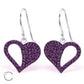 Heart Drop Real Sterling Silver Earrings Made With Swarovski Crystal Melchior Jewellery