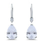 Sterling Silver CZ Pear Shaped Drop Earrings