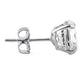 14K White Gold 6mm Round Cut Clear CZ Earrings