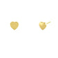 14K Yellow Gold Solid Heart Earrings