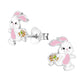 Children's Sterling Silver Bunny Rabbit Stud Earrings