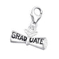 Sterling Silver Graduate Scroll Clip on Charm