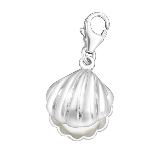 925 Sterling Silver Shell Clip On Charm