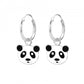 Children's Sterling Silver Panda Bear Hoop Earrings