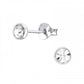 Sterling Silver 4mm Classic Round CZ Stud Earrings - Choose Your Colour