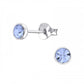 Sterling Silver 4mm Classic Round CZ Stud Earrings - Choose Your Colour