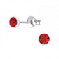 Sterling Silver 4mm Classic Round CZ Stud Earrings - Choose Your Colour