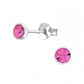 Sterling Silver 4mm Classic Round CZ Stud Earrings - Choose Your Colour