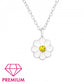 Children' Sterling Silver CZ Daisy Necklace