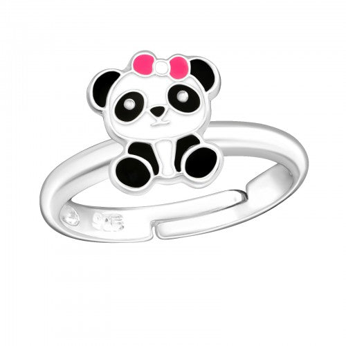 Children's Sterling Silver Cute Panda Bear Ring