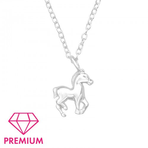 Children' Sterling Silver Horse Necklace