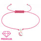 Children's Adjustable Sterling Silver Friendship Unicorn Pink Bracelet