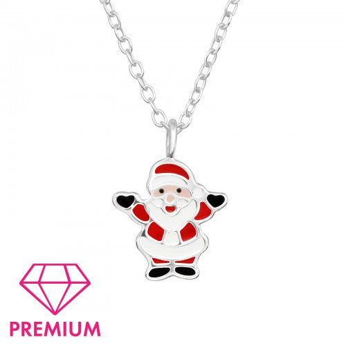 Children' Sterling Silver Santa Clause Necklace - Melchior Jewellery 