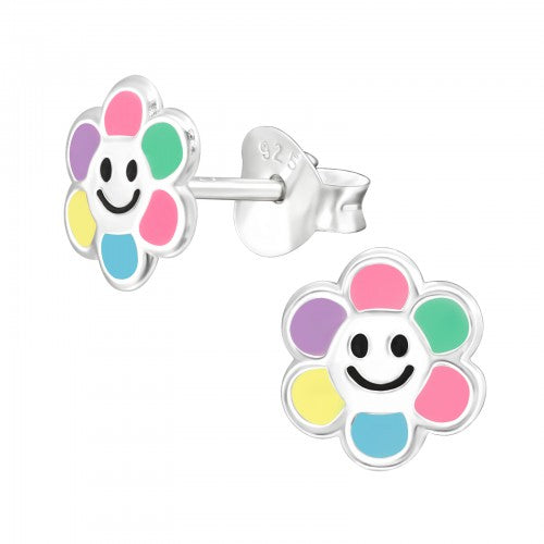 Children's Sterling Silver Happy Daisy Stud Earrings