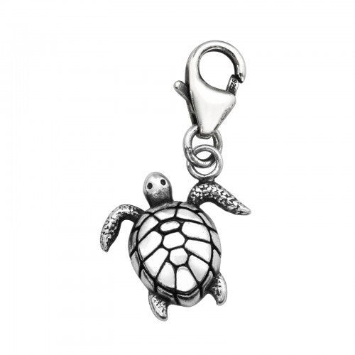 Sterling Silver Turtle Clip On Charm