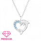 Children' Sterling Silver Heart Dolphin Necklace