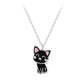 Children's Sterling Silver Lucky Black Cat Necklace