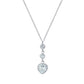 Sterling Silver Cubic Zirconia Heart Pendant Necklace