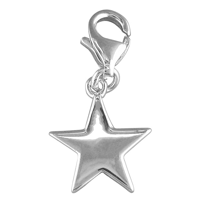 Sterling Silver Star Clip On Charm