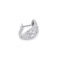 Sterling Silver Twist Hoop Earrings Set With Cubic Zirconia's