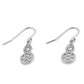 Sterling Silver White Opal Semi Sphere Pear CZ Earrings October Birthstone
