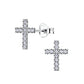 Melchior Jewellery cross earrings for women silver with sparkling stones in a stud design