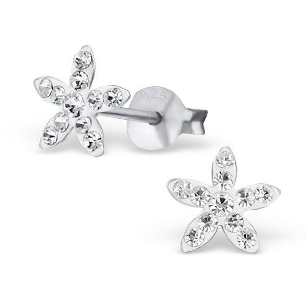 Melchior Jewellery crystal star earrings for women with sparkling clear crystals in a star design