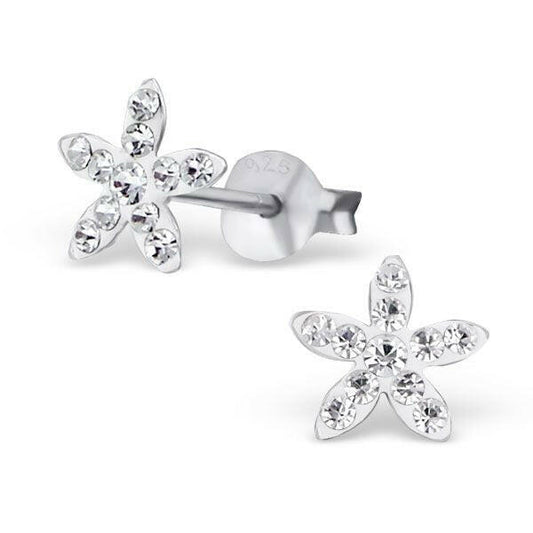 Melchior Jewellery crystal star earrings for women with sparkling clear crystals in a star design