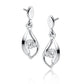 Melchior Jewellery elegant cubic zirconia dangle earrings in silver with a teardrop design