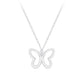 Melchior Jewellery girls open butterfly necklace in silver with delicate chain for children