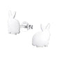 Children's Sterling Silver Plain Rabbit Stud Earrings - Melchior Jewellery 