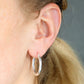 Sterling Silver 25mm Twisted French Lock Hoop Earrings