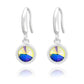 Melchior Jewellery womens drop earrings with AB crystal sterling silver earrings round iridescent stones