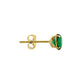Melchior Jewellery 14K yellow gold emerald earrings with classic stud design and secure backing