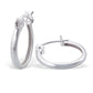 Melchior Jewellery 16mm French lock silver earrings small polished hoop pair with secure closure