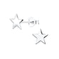 Melchior Jewellery 8mm silver star earrings for women with polished sterling silver finish
