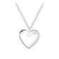 925 silver plain heart pendant necklace for women by Melchior Jewellery with delicate chain