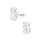 925 sterling silver koala bear studs childrens earrings by Melchior Jewellery with secure butterfly backs