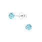 Melchior Jewellery aqua blue earrings for kids with silver stud setting and sparkling gemstone
