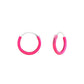 Melchior Jewellery pink enamel kids hoops with sterling silver details children's sterling silver hoop earrings toddlers