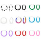 Melchior Jewellery assorted colourful children's sterling silver hoop earrings in multiple enamel colours