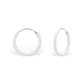Melchior Jewellery children's sterling silver hoop earrings small white enamel hoops with secure hinged clasp for toddlers
