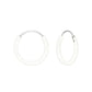 Melchior Jewellery children's sterling silver hoop earrings white glitter enamel hoops with safety clasp