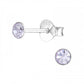 Melchior Jewellery childrens lilac 925 sterling silver coloured crystal stud earrings for women small studs